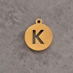 bedel goud initial coin K 10 mm