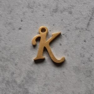 bedel goud letter K 14 mm