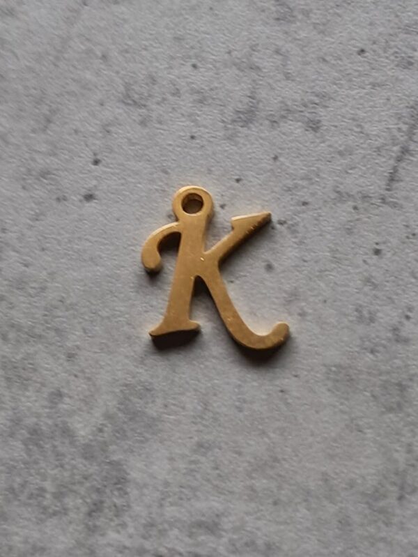 bedel goud letter K 14 mm