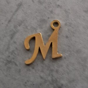 bedel goud letter M 14 mm