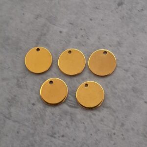 graveerplaatje goud 10 mm 5 stuks