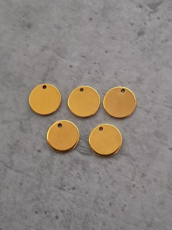 graveerplaatje goud 10 mm 5 stuks