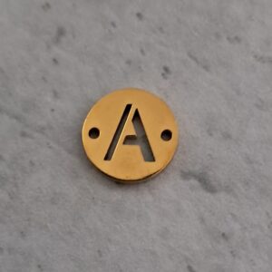 connector goud initial A 10 mm
