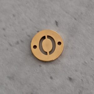 connector goud initial O 10 mm