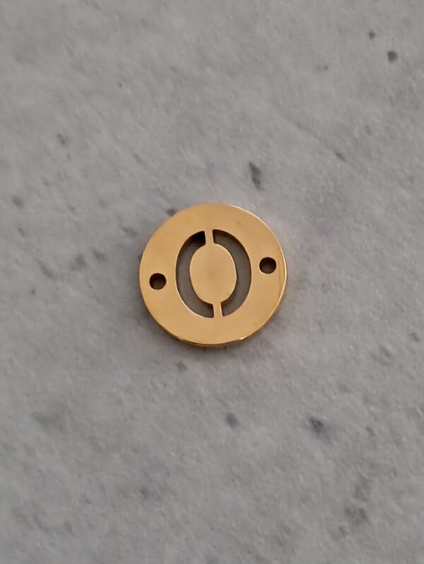 connector goud initial O 10 mm