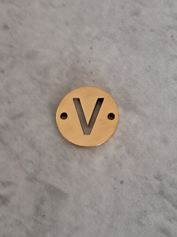 connector goud initial V 10 mm