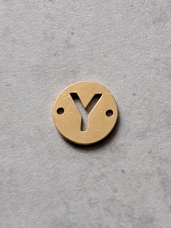 connector goud initial Y 10 mm