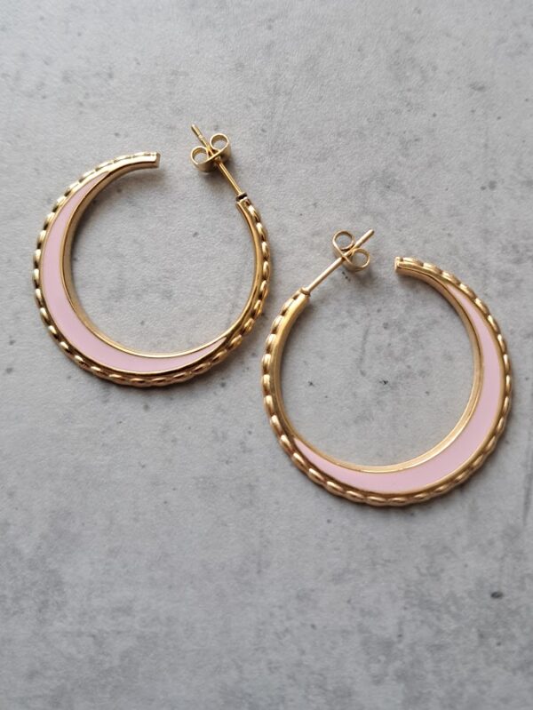 creolen goud light pink 30 mm per paar