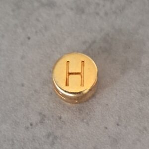 kraal DQ goud 7 mm letter H