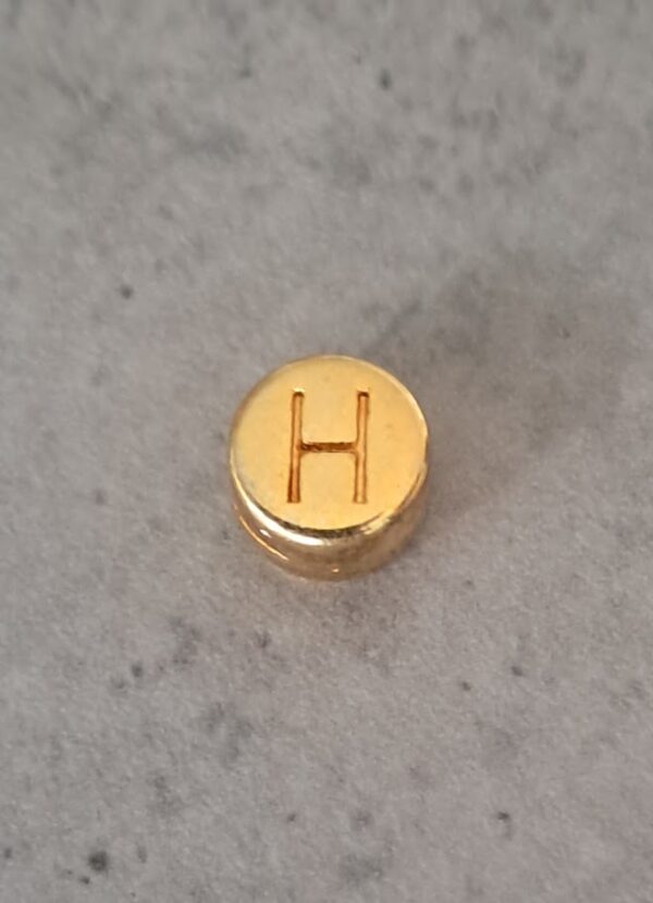 kraal DQ goud 7 mm letter H