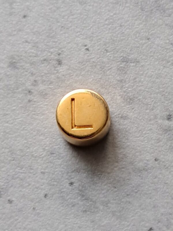 kraal DQ goud 7 mm letter L