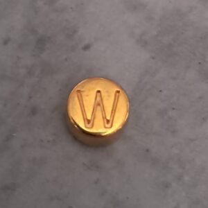 kraal DQ goud 7 mm letter W