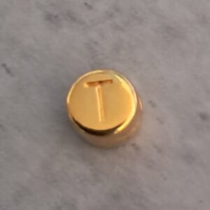 kraal DQ goud 7 mm letter T