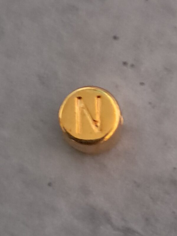 kraal DQ goud 7 mm letter N