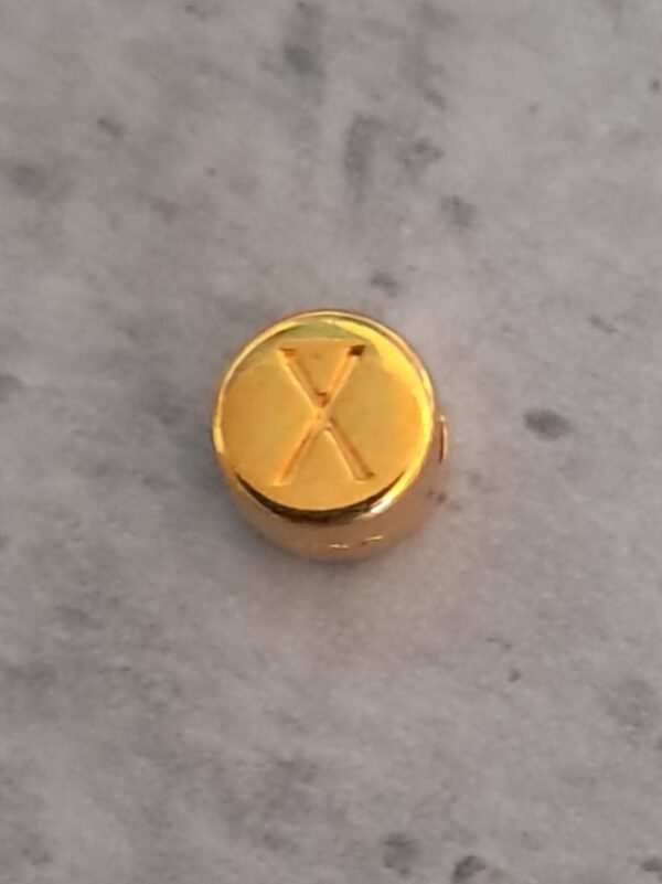 kraal DQ goud 7 mm letter X