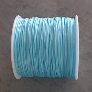 macramé draad 0.8 mm dark turquoise blue rol 92 meter