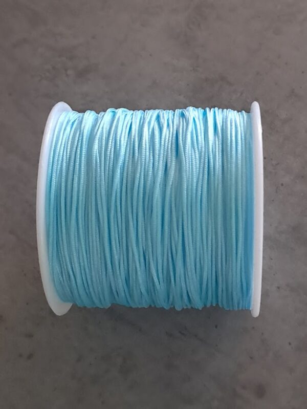 macramé draad 0.8 mm dark turquoise blue rol 92 meter