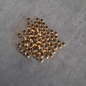 knijpkralen goud 2.5 mm 75 stuks