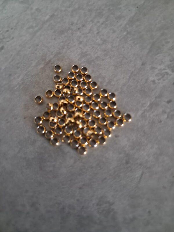 knijpkralen goud 2 mm 50 stuks