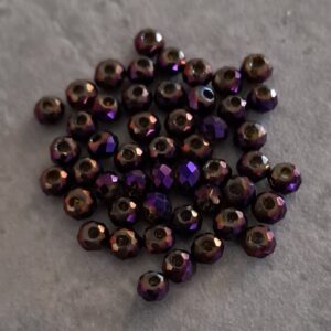 kraal facet rondel electroplated purple 3 mm x 2 mm 50 stuks