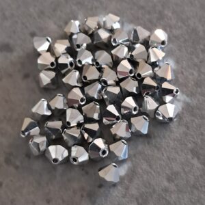 kraal bicone silverfull 4 mm 50 stuks
