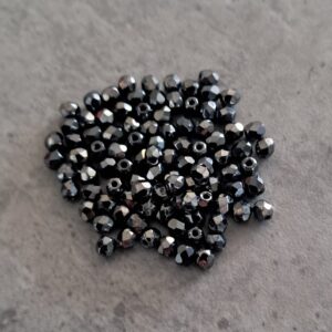 kraal facet rond hematite 3 mm 100 stuks