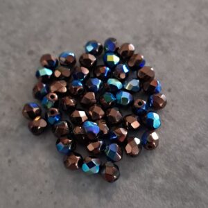 facet jet bronze 4 mm 50 stuks