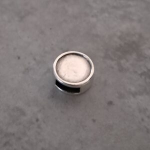 leerschuiver DQ zilver flatback cabochon 7 mm