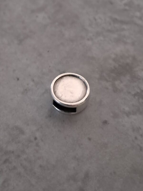 leerschuiver DQ zilver flatback cabochon 7 mm