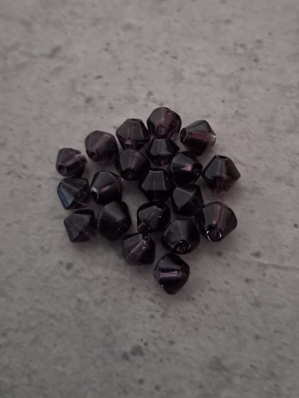 kraal glas piramide paars 5 mm 20 stuks