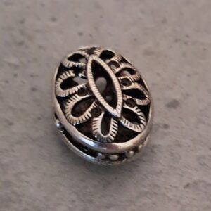 kraal antiek zilver 23 mm x 17 mm