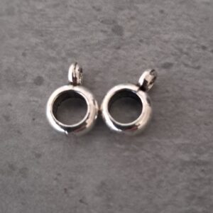 bail zilver 11 mm 2 stuks