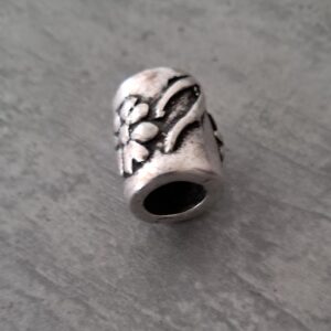 leerschuiver zilver 17 mm x 12 mm