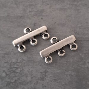verdeler zilver 3 rijen 20 mm 2 stuks