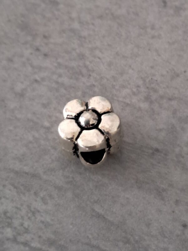 leerschuiver zilver bloem 10 mm