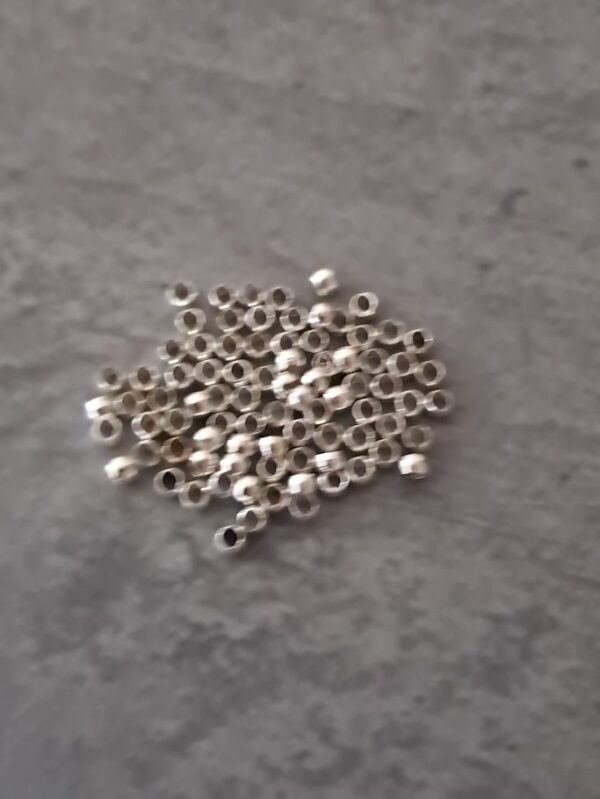 knijpkraal zilver 2 mm 1 gram