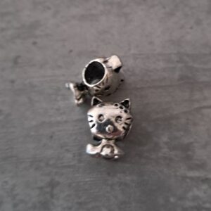 kraal zilver groot gat hello kitty 18 mm x 10 mm