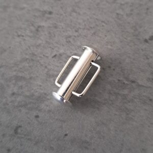 schuifsluiting zilver 16 mm