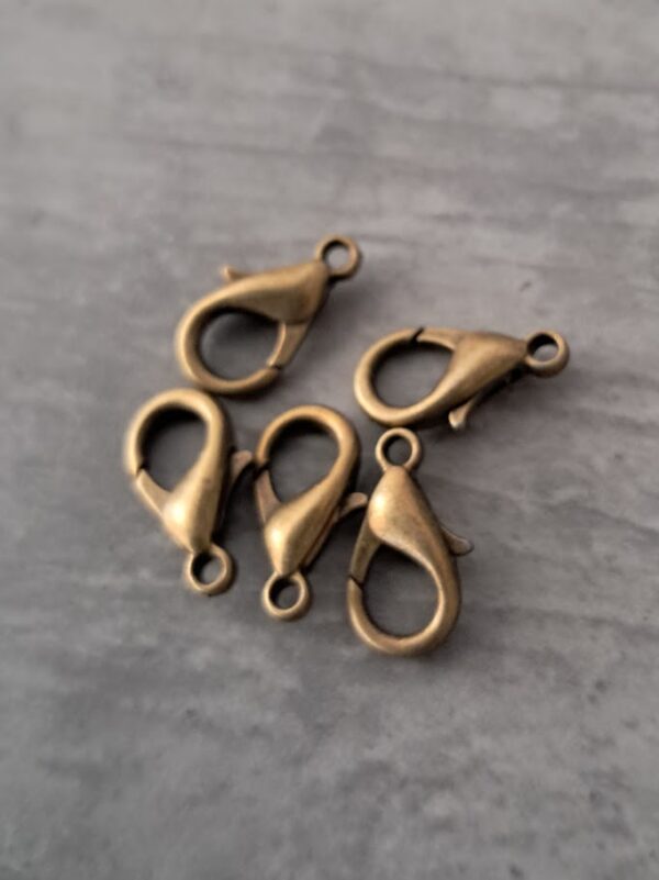 karabijn sluiting brons 14 mm 5 stuks