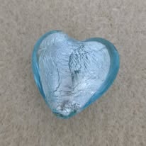 glasfoliekraal hart aqua 20 mm
