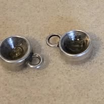 puntsteen setting DQ zilver voor puntsteen 8 mm 2 stuks