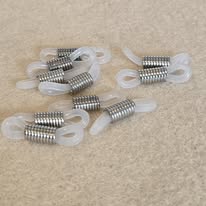 sale zonnebrilkoord eindjes zilver 20 mm x 5 mm 10 stuks