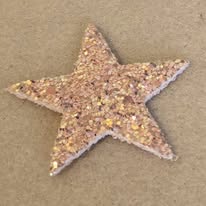 imitatie leren ster rose glitter 50 mm