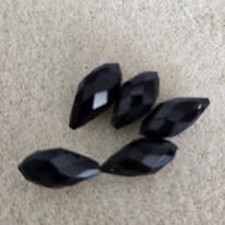 top facet druppel 12 mm x 6 mm rijggat in de punt 5 stuks