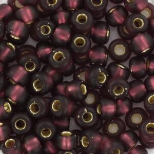 13F miyuki rocailles 6/0 silverlined matte dark smockey amethyst