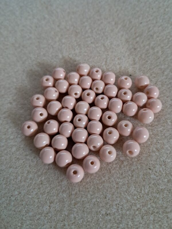 kraal zalmkleur 6 mm 50 stuks