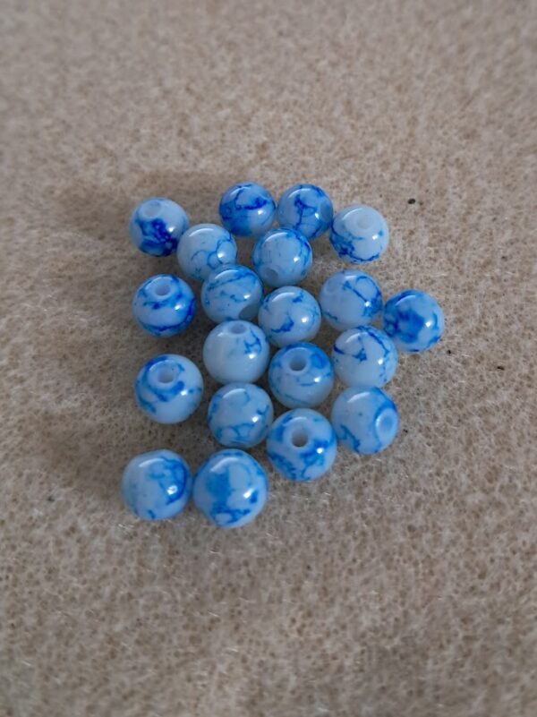 kraal kunststof blauw 4 mm 20 stuks