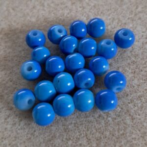 kraal kunststof blauw 4 mm 20 stuks