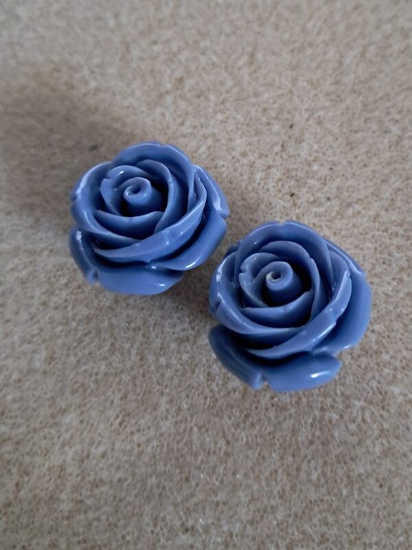 kraal kunststof roos blauw 20 mm 2 stuks