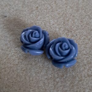 kraal kunststof roos blauw 16 mm 2 stuks